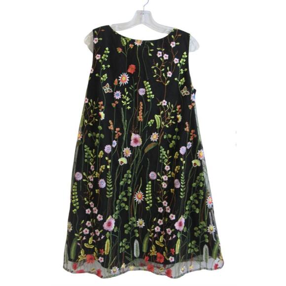 NWT Tahari ASL Floral Embroidered Shift Dress 12 - Picture 1 of 10